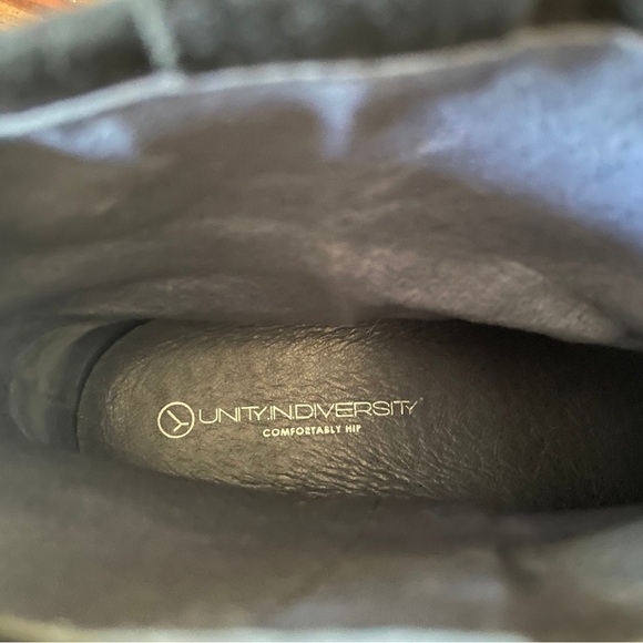 Unity in Diversity Black and Gray Ankle Boots - Picture 7 of 11